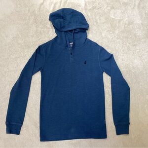 Volcom Boy’s Navy Hooded Button-Up Shirt